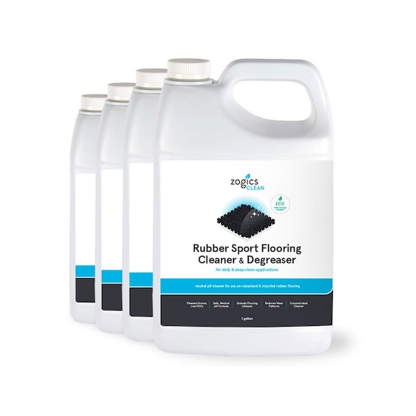 Rubber Gym Floor Cleaner, 1 Gallon, 4PK